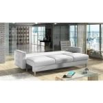 Trosed MIJA . Trosed MIJA je trosed s stilom skandinavskega sloga. Dobavljiva je v kvalitetnem blagu. Trosed ima pomožno ležišče in predal Je vzmetena in