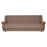 Trosed VERA . Klasičen trosed Vera je primeren za vsak prostor. Je vzmeten in ima funkcijo ležišča, ter predal za posteljnino. Dimenzije: - D: 230 cm - V: