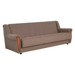 Trosed VERA . Klasičen trosed Vera je primeren za vsak prostor. Je vzmeten in ima funkcijo ležišča, ter predal za posteljnino. Dimenzije: - D: 230 cm - V: