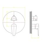 TUŠ SISTEM BLITZ BLITZ 919 TUŠ PODOMETNI KOMPLET FI 250 MM - slika 4
