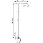 TUŠ SISTEM BLITZ EDDY S 2227 S CEVJO, ROČNO IN NADGLAVNO PRHO ČRNA - slika 7