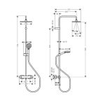 TUŠ SISTEM HANSGROHE VERNIS SH. SHP 230 1J - slika 4