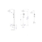 TUŠ SISTEM INTER CERAMIC S TUŠ ROČKO 5 FUNKCIJ MAT ČRNA - slika 6