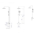 TUŠ SISTEM INTER CERAMIC S TUŠ ROČKO 5 FUNKCIJ MAT ČRNA - slika 6