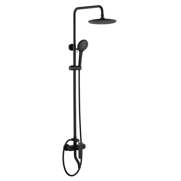 TUŠ SISTEM INTER CERAMIC S TUŠ ROČKO 5 FUNKCIJ MAT ČRNA TUŠ SISTEM INTER CERAMIC S TUŠ ROČKO 5 FUNKCIJ MAT ČRNA