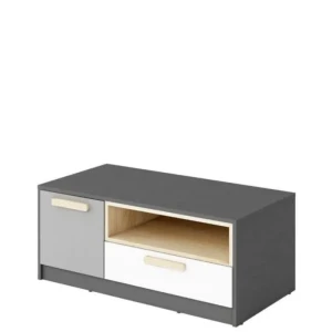 TV omara SIVKO . TV omara SIVKO je TV omarica s parom vrat, predalnikom in polico. Je v kombinaciji treh barv, zato je privlačna za oči vseh gostov. Sobi