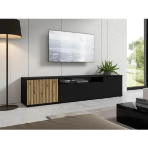 TV omarica AZUR 1 . Tv omarica AZUR 1 je narejena iz kvalitetne laminirane plošče. Vrata se odpirajo s sistemom "push to open". Nogice ima plastične.