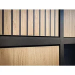 TV omarica FERI . TV omarica FERI je elegantna in atraktivna. Moderen dizajn, z dodatkom kombinacije črne mat barve ter tiska črnih črt, se bo podal v vsak