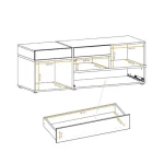 TV omarica FERI . TV omarica FERI je elegantna in atraktivna. Moderen dizajn, z dodatkom kombinacije črne mat barve ter tiska črnih črt, se bo podal v vsak