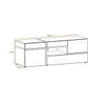 TV omarica FERI . TV omarica FERI je elegantna in atraktivna. Moderen dizajn, z dodatkom kombinacije črne mat barve ter tiska črnih črt, se bo podal v vsak