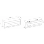 TV omarica KVIN . Široka TV omara KVIN v sodobnem izgledu in modernom dizajnom. Priporočna je za shranjevanje vseh nepotrebnih stvari ki se nabirajo v dnevni