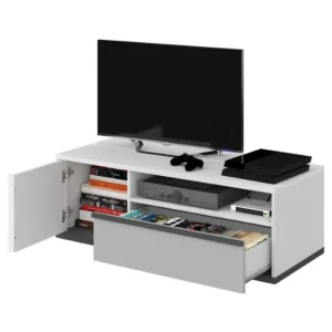 TV omarica MELI . TV omarica MELI je primerna za vsako dnevno sobo. Ima moderne linije in eleganten izgled. Ima eno polico, en predal ter ena vrata. Dimenzije:
