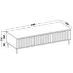 Dnevni regal MILI hrast . Dnevni regal MILI hrast je elegantna in funkcionalna izbira za vsak dom. Korpus je izdelan iz kakovostne laminirane plošče debeline