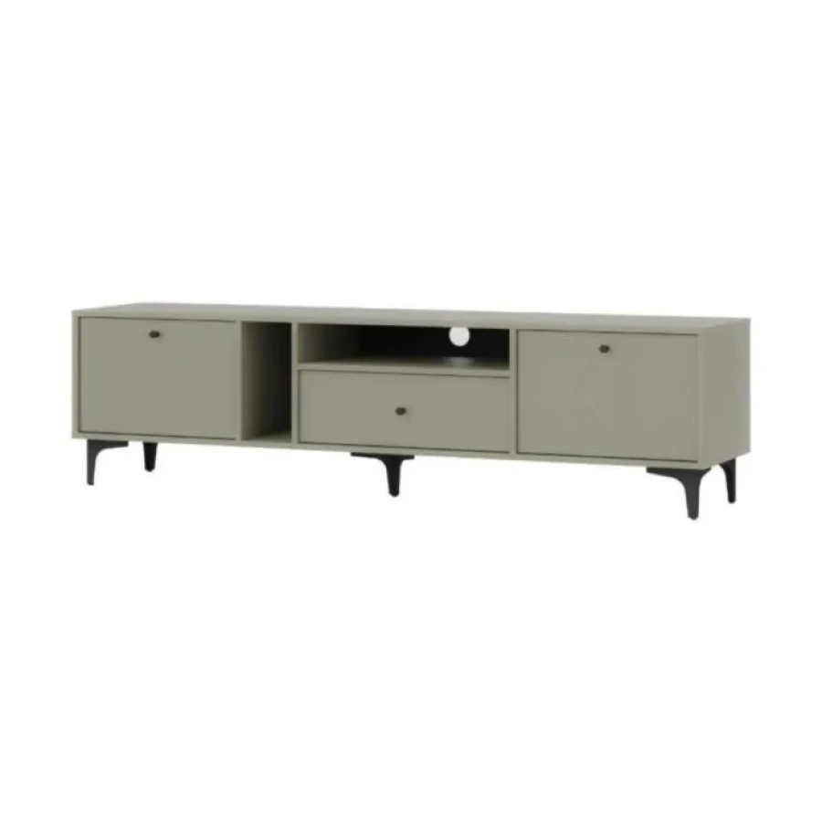 TV omarica TOMI 1 . TV omarica TOMI 1 je prava izbira za sodobne in elegantne prostore. Narejena iz kakovostne laminirane plošče debeline 16 mm, zagotavlja