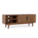 TV regal 2A SHERMAN . TV regal 2A SHERMAN, s kovinskimi ročaji in okvirjem ter nogami iz mangovega lesa je čudovita kombinacija naravnega in industrijskega