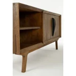 TV regal 2A SHERMAN . TV regal 2A SHERMAN, s kovinskimi ročaji in okvirjem ter nogami iz mangovega lesa je čudovita kombinacija naravnega in industrijskega