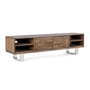 TV regal 2A STANTON . TV regal 2A STANTON ima okvir iz lesa in noge iz nerjavečega jekla. Dimenzije: širina: 175cm globina: 40cm višina: 45cm