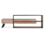 TV regal 3C MANCHESTER ima okvir iz lesa in jekla, noge so nastavljive. Dimenzije: širina: 195cm globina: 38cm višina: 60cm