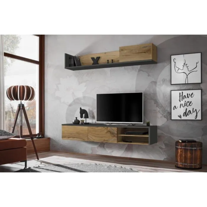 TV regal ALAS TV regal ALAS . TV regal ALAS je narejen iz kvalitetne laminirane plošče. Je modernega dizajna in prefinjenega izgleda. Zaradi svoje praktičnosti in