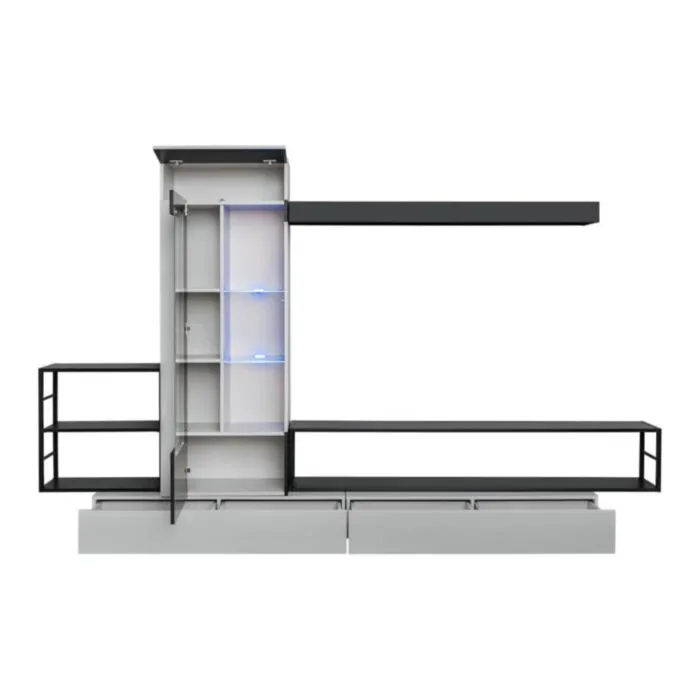 TV regal EBEL TV regal EBEL . TV regal EBEL je narejen iz kvalitetne laminirane plošče s kovinskim okvirjem. TV regal EBEL je moderen in eleganten dizajn dnevnega regala.