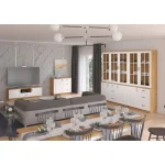 TV regal FAJA . TV regal FAJA je praktičen in kakovosten kos pohištva. Njegova zasnova vključuje dve omarici, predal in poličko, kar omogoča priročno