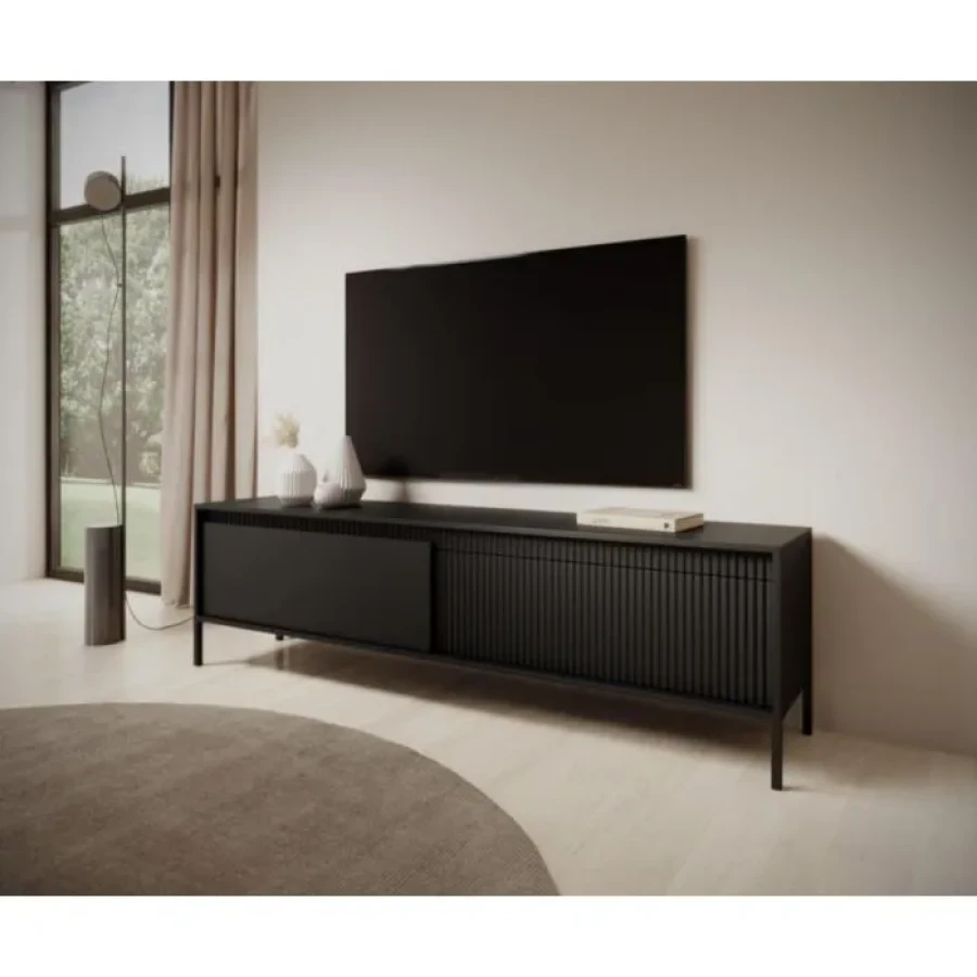 TV regal FIFIJA . TV regal FIFIJA, je eleganten kos pohištva, ki popestri vaš prostor s svojim luksuznim dizajnom. Narejen je iz kakovostnih materialov v