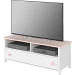 TV regal LINA je omara z dvema vdolbinama in prostornim, globokim predalom. Primeren je za vsak prostor. Lahko jo kombinirate z ostalim pohištvom iz iste