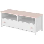 TV regal LINA je omara z dvema vdolbinama in prostornim, globokim predalom. Primeren je za vsak prostor. Lahko jo kombinirate z ostalim pohištvom iz iste