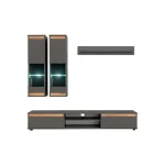 TV regal ODOM . TV regal ODOM je modernega in prefinjenega izgleda. Primeren je za vsak dom. TV regal ODOM je narejen iz kvalitetne laminirane plošče v