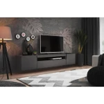 TV regal SONIC . TV regal SONIC je narejen iz kvalitetnih materialov, dobavljiv v dveh različnih barvah. Korpus je iz laminirane plošče 16 mm debeline,