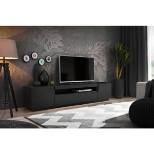 TV regal SONIC . TV regal SONIC je narejen iz kvalitetnih materialov, dobavljiv v dveh različnih barvah. Korpus je iz laminirane plošče 16 mm debeline,