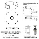 UMIVALNIK KOLPA SAN LUX 380 KERROCK ON GLOSS - slika 7