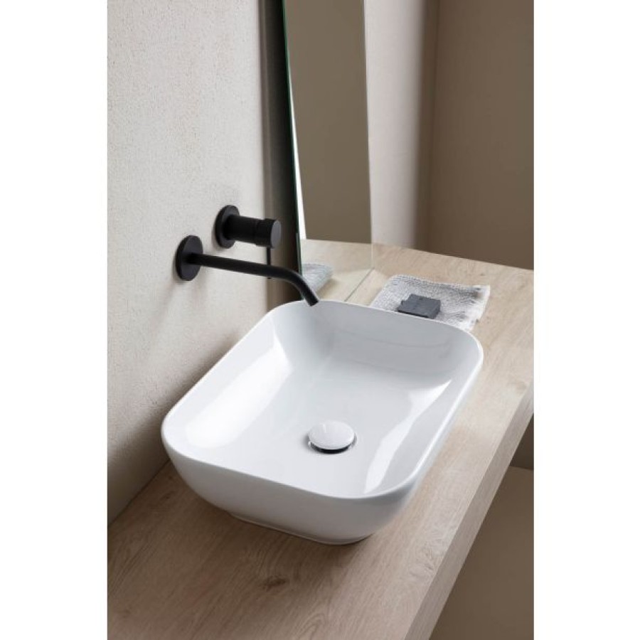UMIVALNIK OLYMPIA TREND NADPULTNI RECT. 50X38X14 BIANCO - slika 4