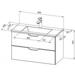 UMIVALNIŠKA ENOTA AQUAESTIL JANA 80 Z UMIVALNIKOM BELA 80X40X52 - slika 6