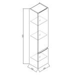 UMIVALNIŠKA ENOTA KOLPA SAN I 1650 IMAN ANTRACIT Z VRATI - slika 4