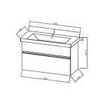 UMIVALNIŠKA ENOTA KOLPA SAN OUO 105 WH OXANA BELA KERAM. UMIVALNIK - slika 8