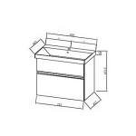 UMIVALNIŠKA ENOTA KOLPA SAN OUO 80 WH OXANA BELA KERAM. UMIVALNIK - slika 6