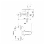 UNITAS ENOROČNA ARMATURA ZA KAD INFINITY S TUŠ ROČKO - slika 4