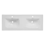 Vgradni kopalniški umivalnik SKI 120D DUO . Vgradni kopalniški umivalnik SKI 120D DUO je narejen iz bele keramike in se lepo poda v vsakršno kopalnico. V