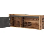 Viseča omarica FERGO je primerna za vsak prostor. Je unikatnega dizajna in izgleda, ki bo popestril vsako sobo. Na levi strani ima majhen predalček zakrit s