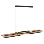 VISEČA SVETILKA ILLA 30W ČRNA / LES WW - slika 7