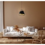 VISEČA SVETILKA-LESTENEC EGLO AUSTELL 1X60W E27 FI360 ČRNA/ZLATA - slika 6