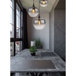 VISEČA SVETILKA MAXY 3XE27 ČRNA / DIMLJENO STEKLO - slika 7