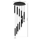 VISEČA SVETILKA MILAGRO CARBON 12W LED ML6161 - slika 10