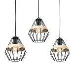 VISEČA SVETILKA MILAGRO CLIFF BLACK 3XE27 MLP5525 - slika 2