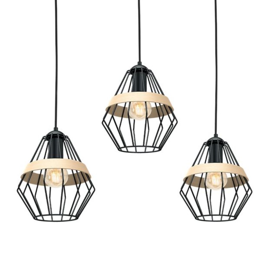 VISEČA SVETILKA MILAGRO CLIFF BLACK 3XE27 MLP5525 - slika 2