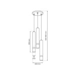 VISEČA SVETILKA MILAGRO JOKER ČRNA/KROM 3XGU10 MLP8916 - slika 10