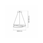 VISEČA SVETILKA MILAGRO LUCERO ČRNA 48W LED ML7948 - slika 12