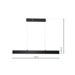 VISEČA SVETILKA MILAGRO PIERCE ČRNA 18W LED ML6473 - slika 10