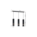 VISEČA SVETILKA MILAGRO VIDAR ČRNA 3XGU10 MLP5404 - slika 15